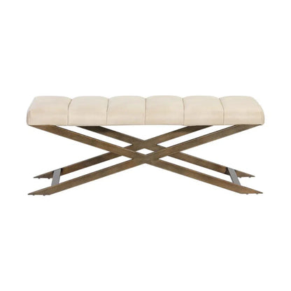 SUNPAN Kammi Leather Bedroom Bench