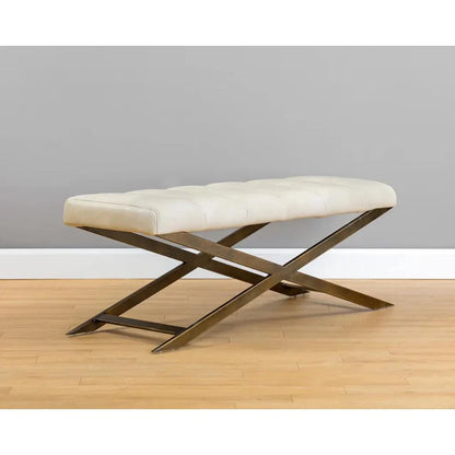 SUNPAN Kammi Leather Bedroom Bench