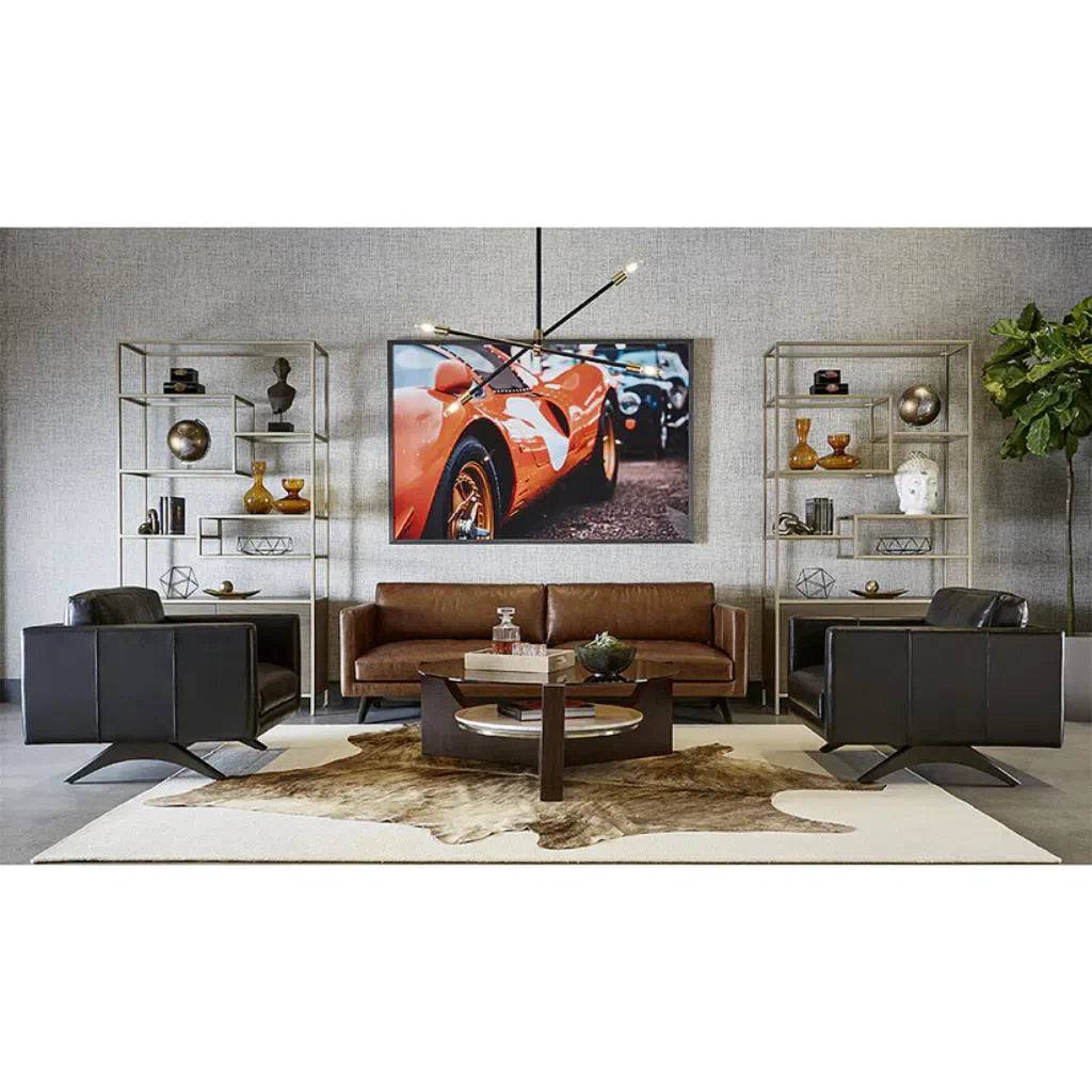 Stamos Iron Framed Wooden Bookcase