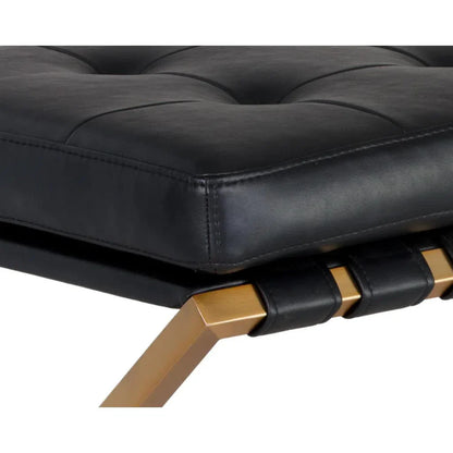 Kenji Leather Upholstered Small Backless Bench