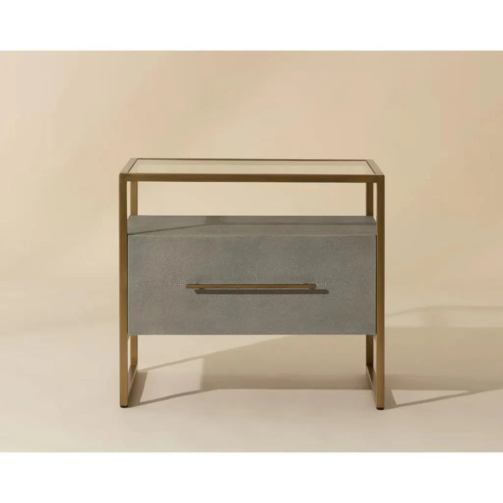 Venice Leather Upholstered Nightstand