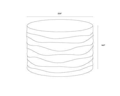 Corey Concrete Outdoor Round Coffee Table