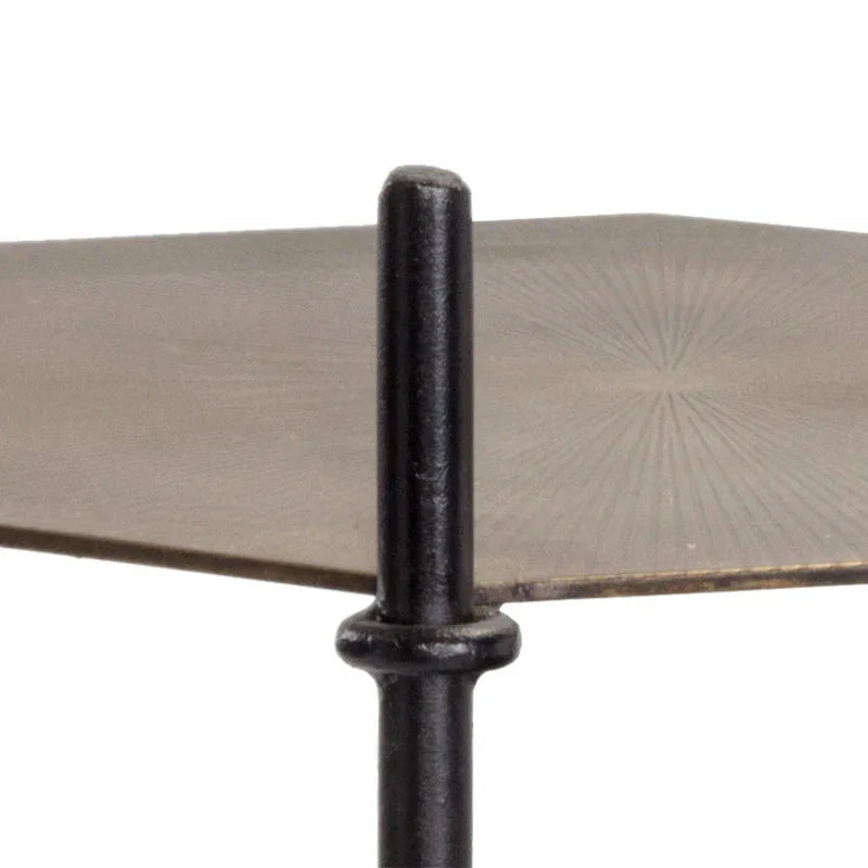Hexall Side Table With Black Marble Finish