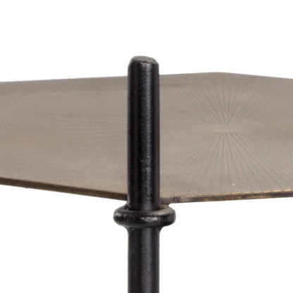 Hexall Side Table With Black Marble Finish