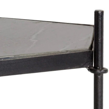 Hexall Side Table With Black Marble Finish