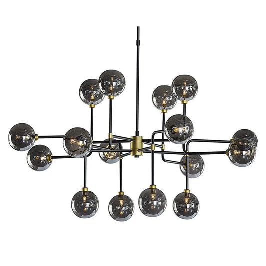 Deimos Iron Framed Glass Chandelier