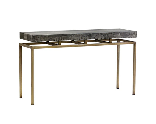 SUNPAN Toreno Console Table Hand Iron  Antique Brass Base