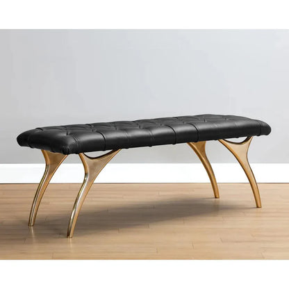 Taylen Leather Upholstered Backless Bench