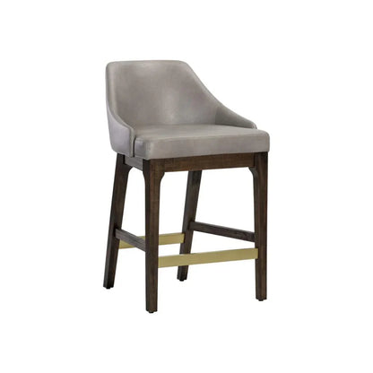 Kace Leather Upholstered Counter Stool