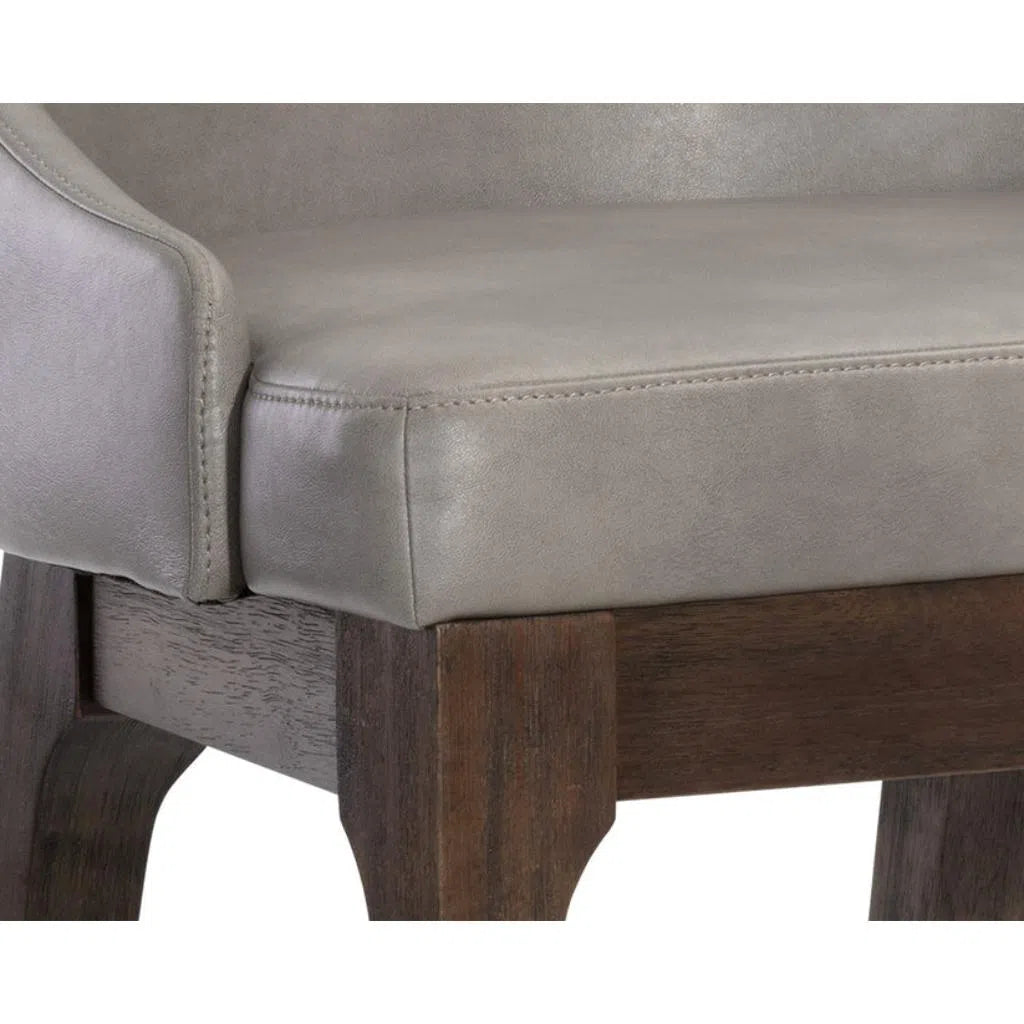 Kace Leather Upholstered Counter Stool