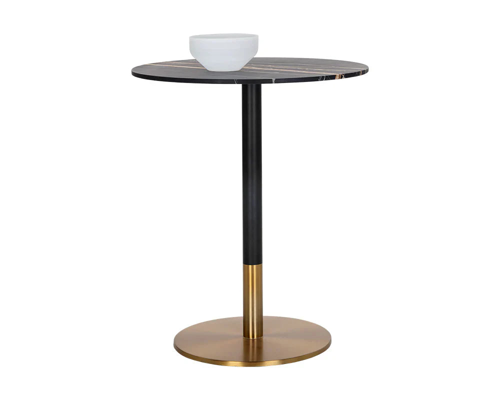 Massie Bar Table Black Marble Modern Art Deco Design