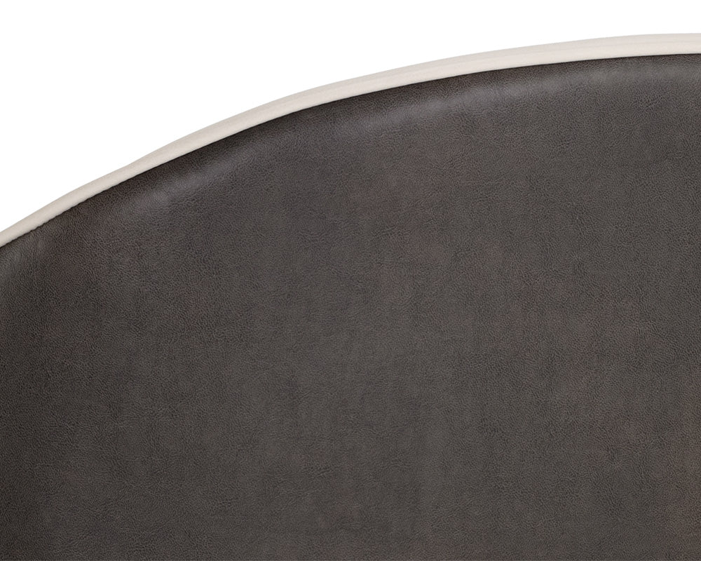 Kylin Dining Armchair Faux Leather Brass Legs