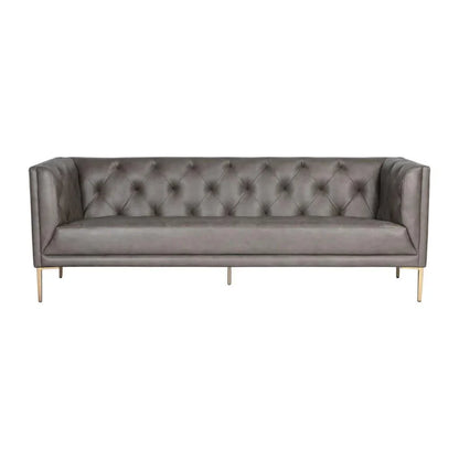 Westin Leather Upholstered Classic Sofa