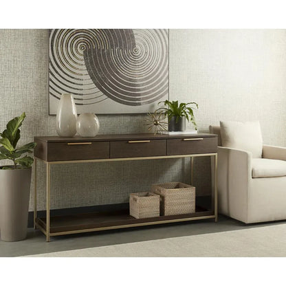 SUNPAN Rebel Rectangular Console Table With Drawers