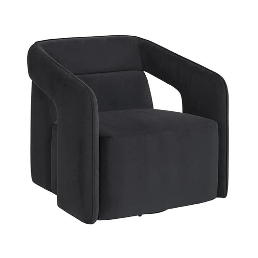 Kendrick Fabric Upholstered Swivel Lounge Chair