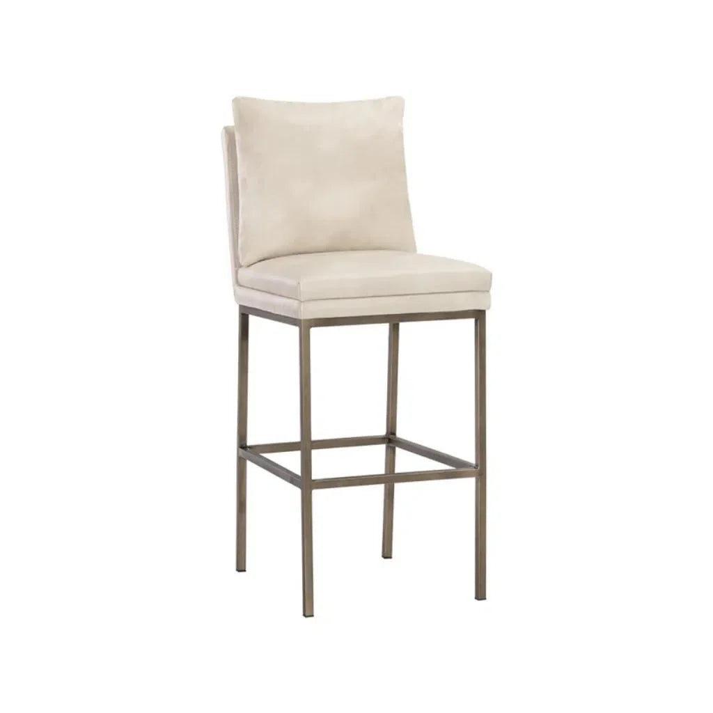 Paige Leather Upholstered Comfortable Barstool