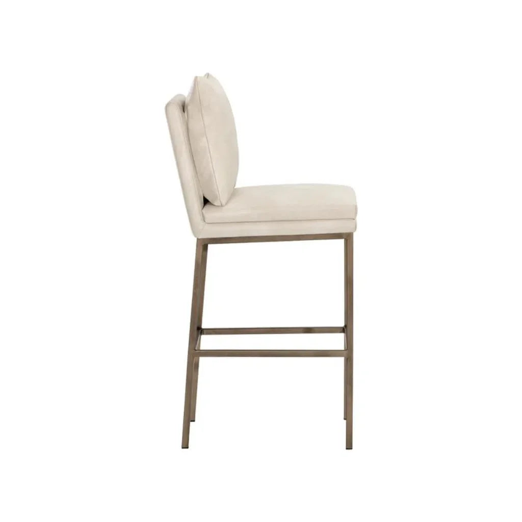 Paige Leather Upholstered Comfortable Barstool