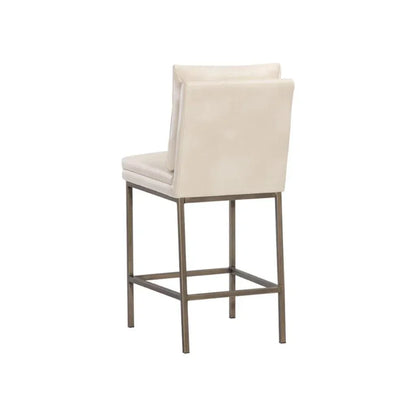 Paige Leather Upholstered Comfortable Counter Stool