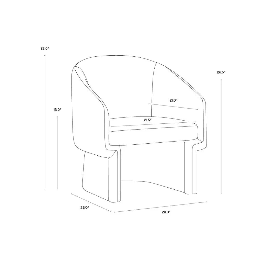 Lauryn Fabric Upholstered Lounge Chair