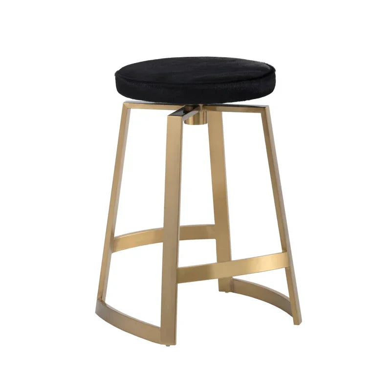 Hendrix Leather Upholstered Swivel Counter Stool