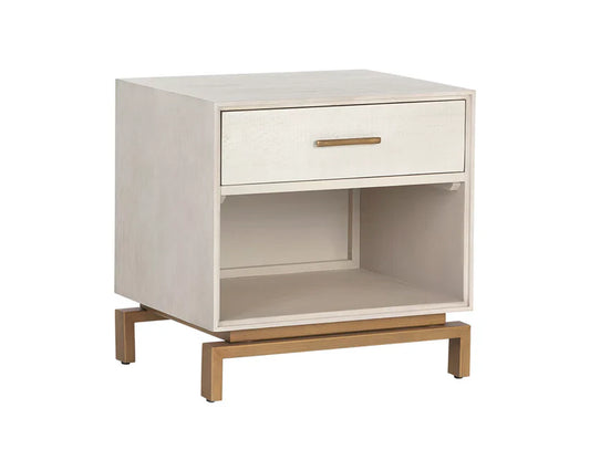 Valencia Nightstand Classic Design with Brass Handles