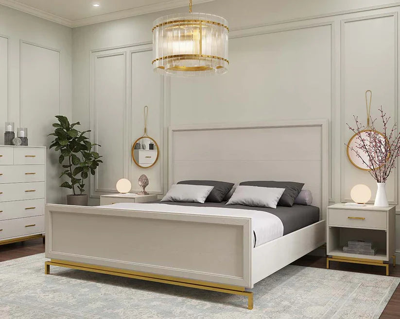 Valencia Nightstand Classic Brass Handles