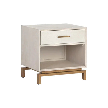 Valencia Nightstand Classic Design with Brass Handles