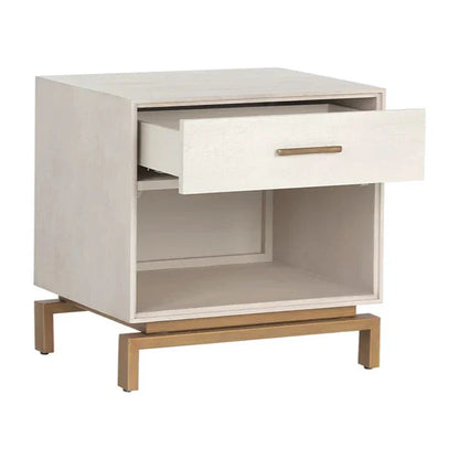 Valencia Nightstand Classic Design with Brass Handles