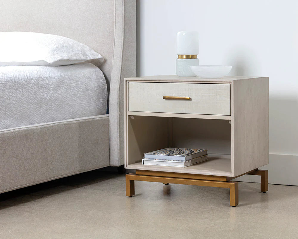 Valencia Nightstand Classic Brass Handles