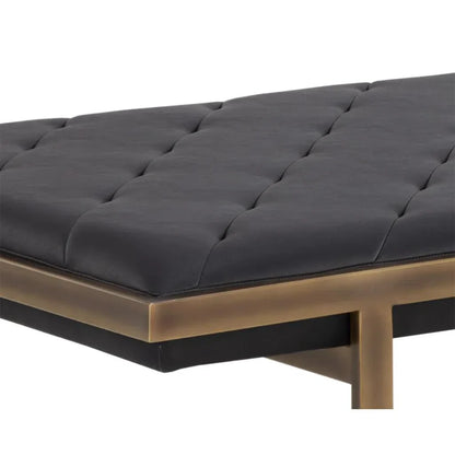 Kayla Leather Upholstered Backless Bench