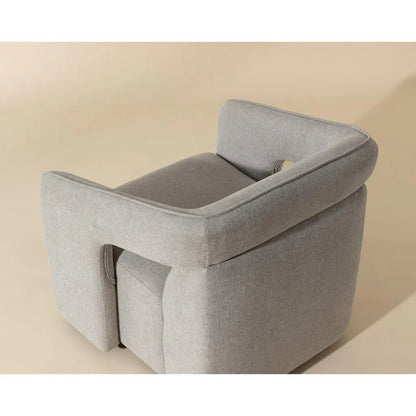 Kendrick Fabric Upholstered Swivel Lounge Chair