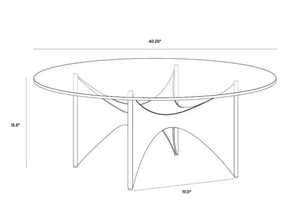 Modern London Coffee Table With Gold Base And Smoked Glass