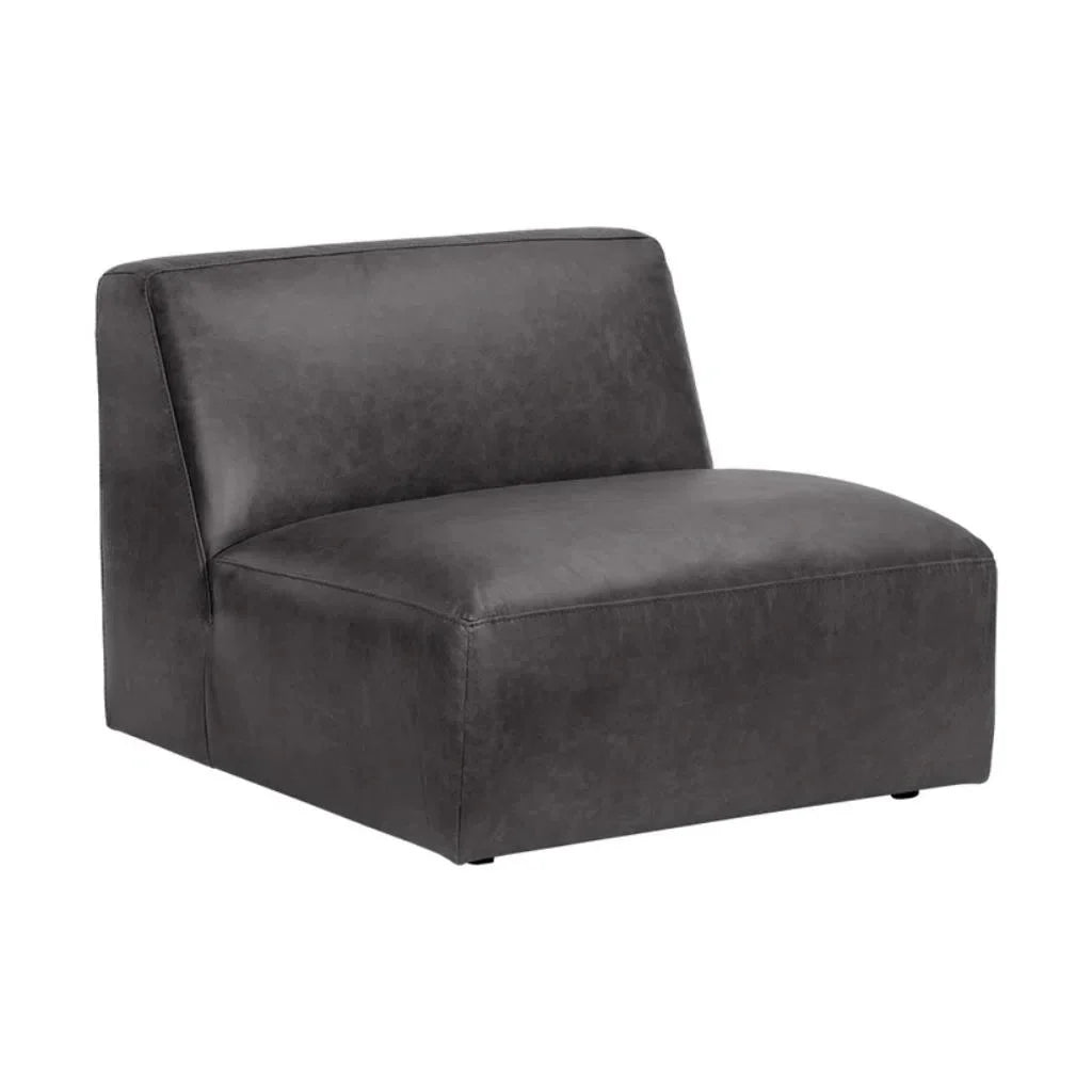 Watson Leather Upholstered Modular Armless Chair