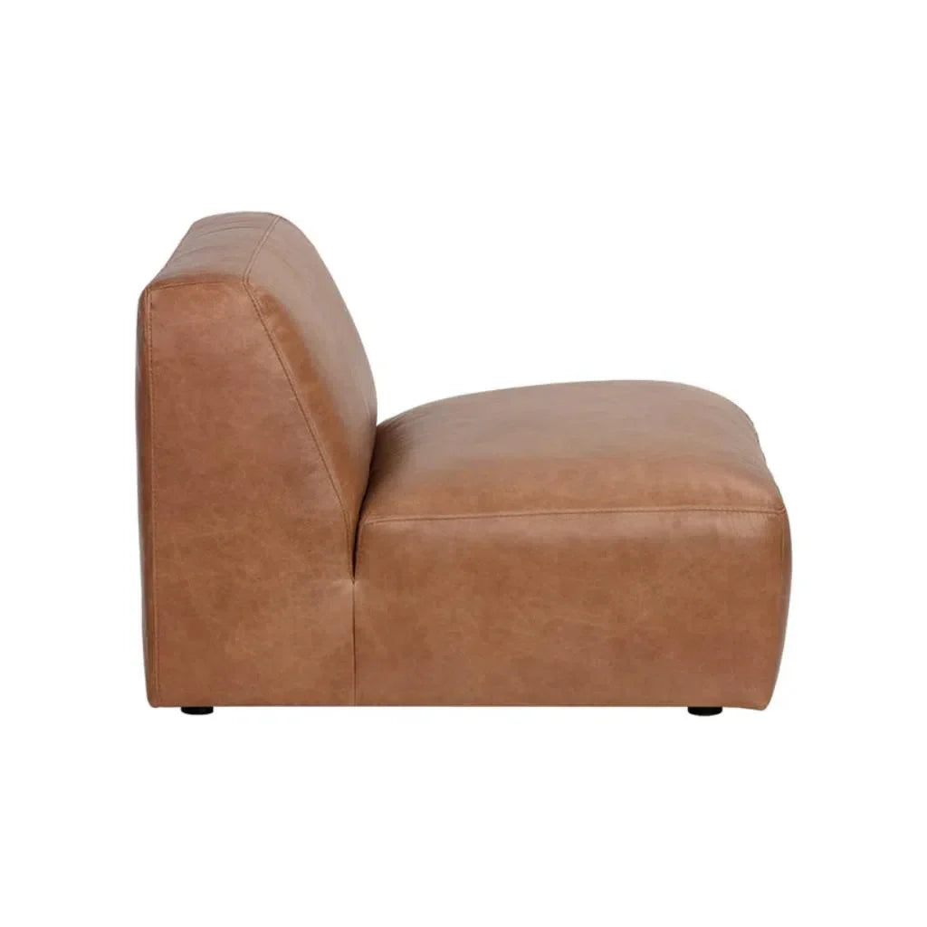 Watson Leather Upholstered Modular Armless Chair