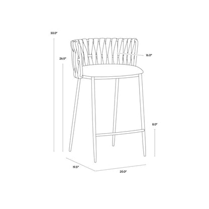 SUNPAN Sarai Fabric Counter Stool
