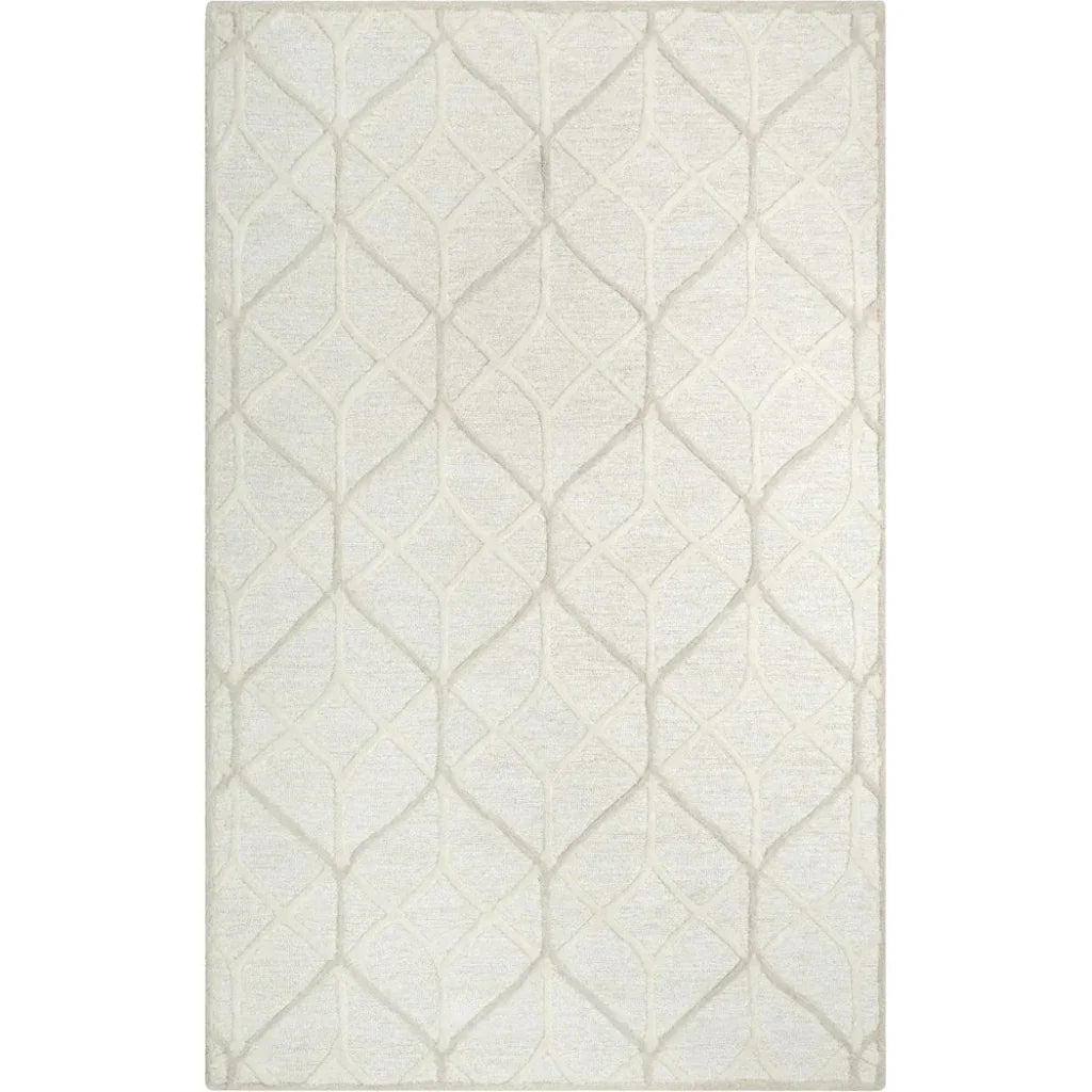Apso Geometric Beige Living Room Rug