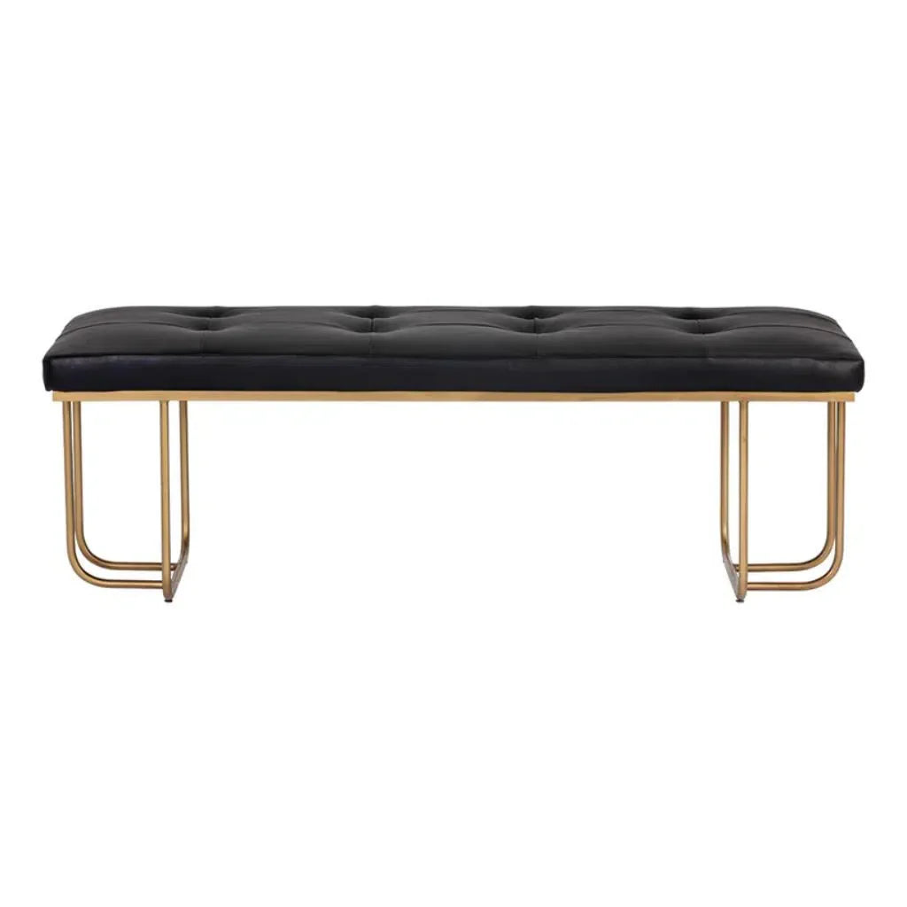 Maverick Leather Upholstered Stylish Backless Bench