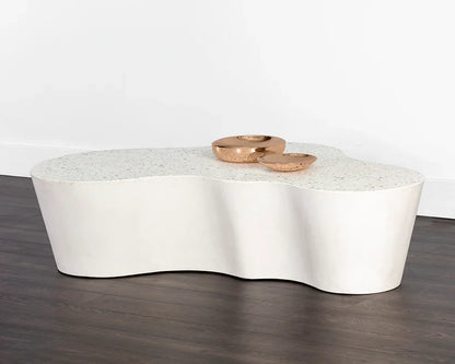 Ava Coffee Table - Terrazzo Concrete With Marble Finish