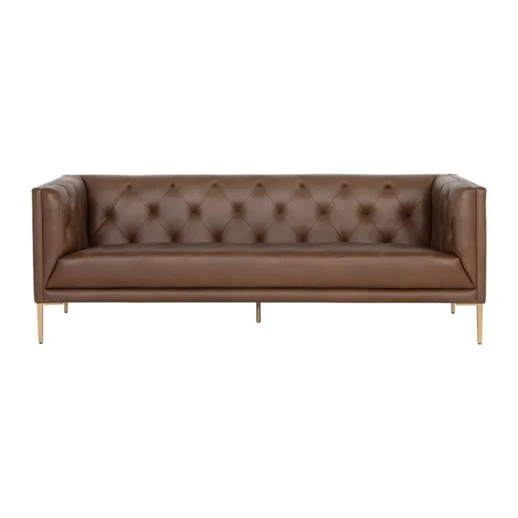 Westin Leather Upholstered Classic Sofa