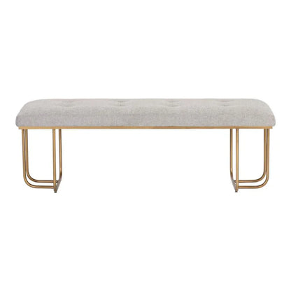 Maverick Leather Upholstered Stylish Backless Bench