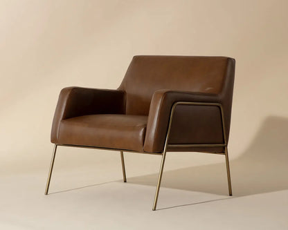 Cybil Leather Upholstered Stylish Lounge Chair