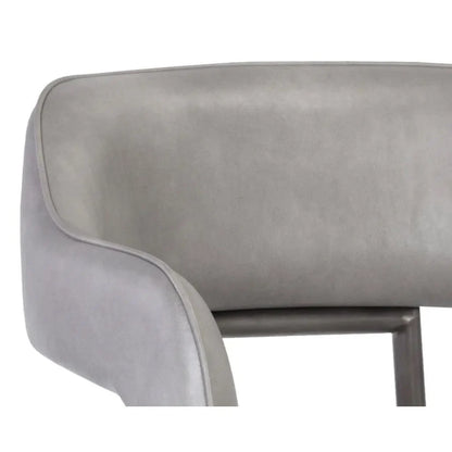 Kenny Leather Upholstered Dining Armchair