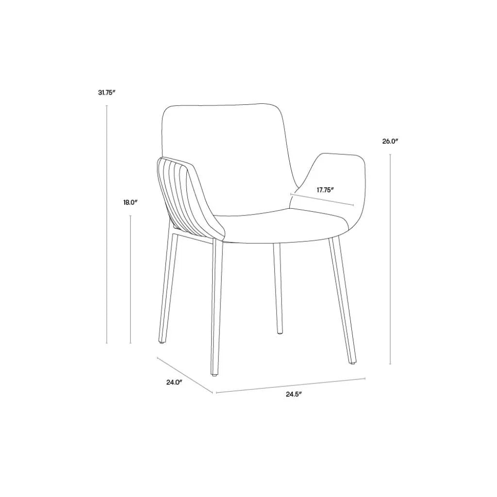 SUNPAN Lucano Fabric Dining Armchair