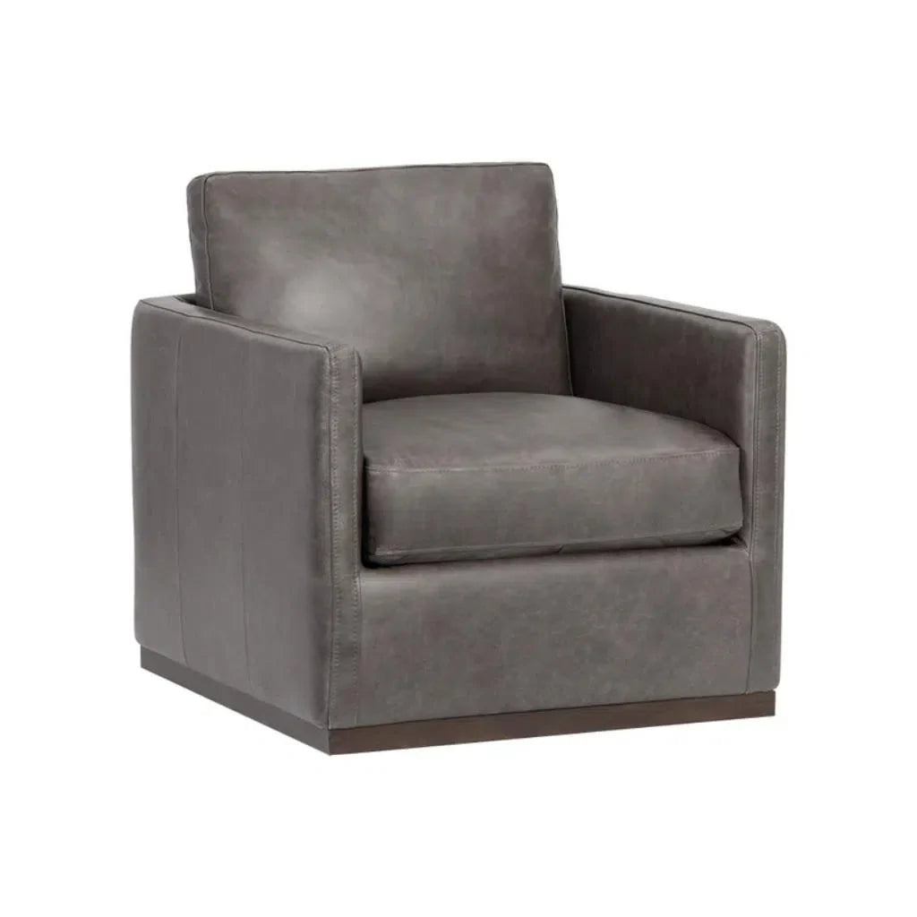 Portman Upholstered Swivel Robust Designed Lounge Chair