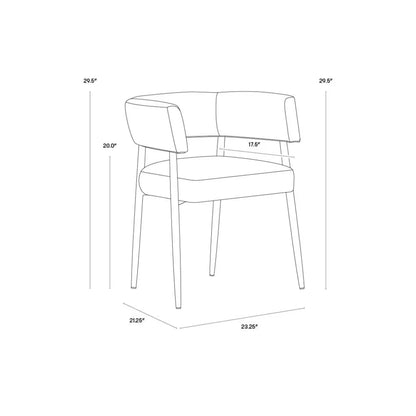 Maestro Fabric Dining Armchair