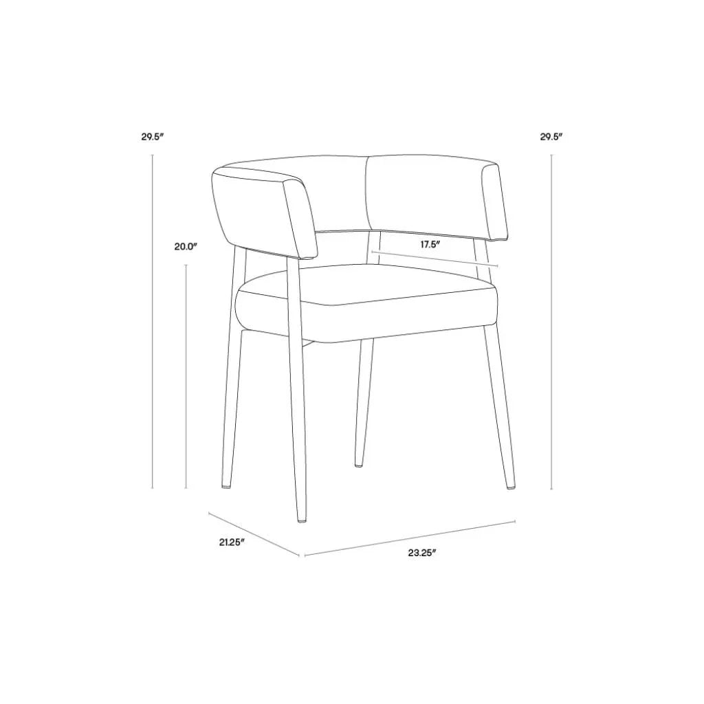 Maestro Fabric Dining Armchair
