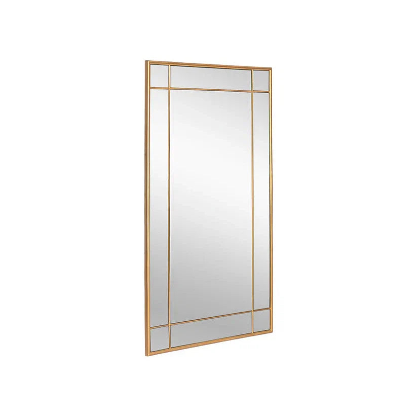 Pasadena Floor Mirror - Brass With Iron Frame