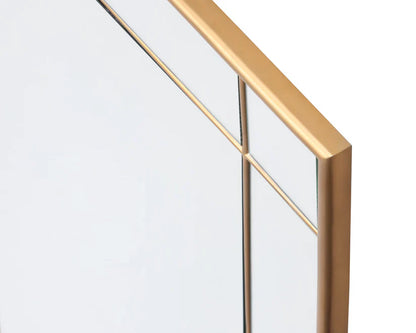 Pasadena Floor Mirror - Brass With Iron Frame