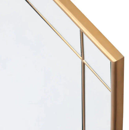 Pasadena Floor Mirror - Brass With Iron Frame