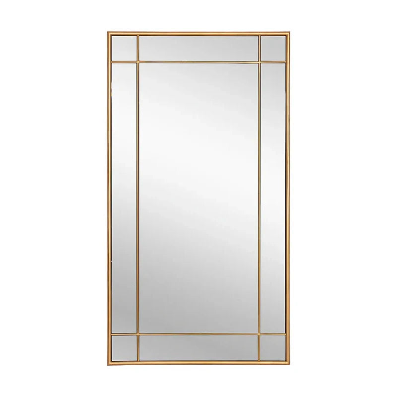 Pasadena Floor Mirror - Brass With Iron Frame